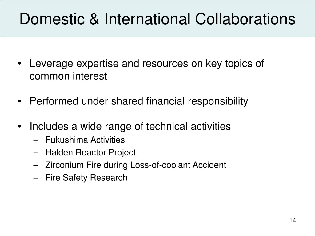 domestic international collaborations