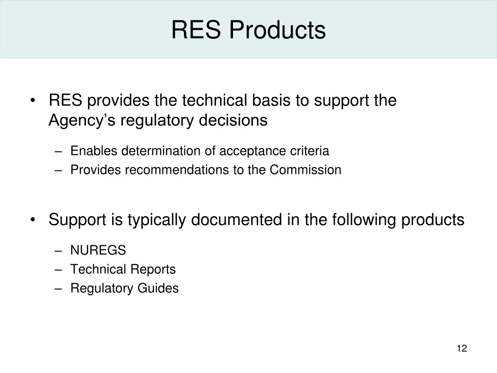 res products