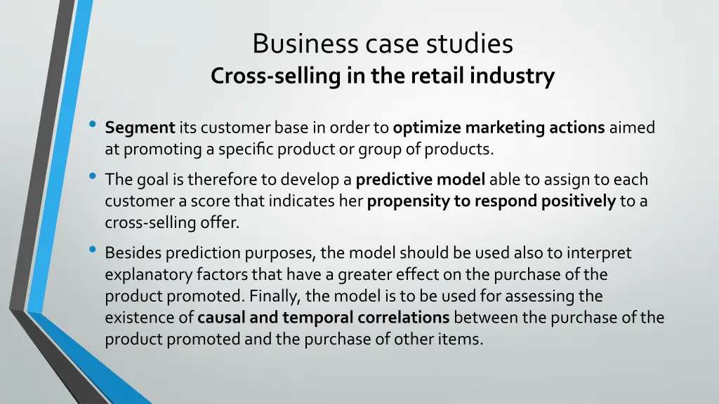 business case studies cross selling in the retail