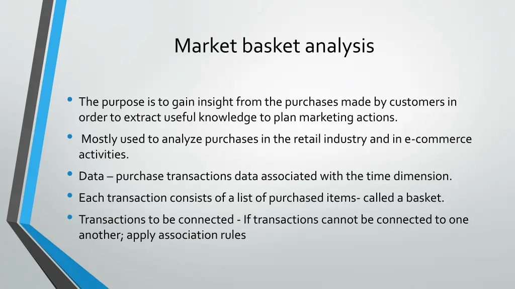 market basket analysis