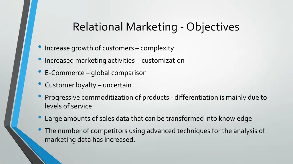 relational marketing objectives
