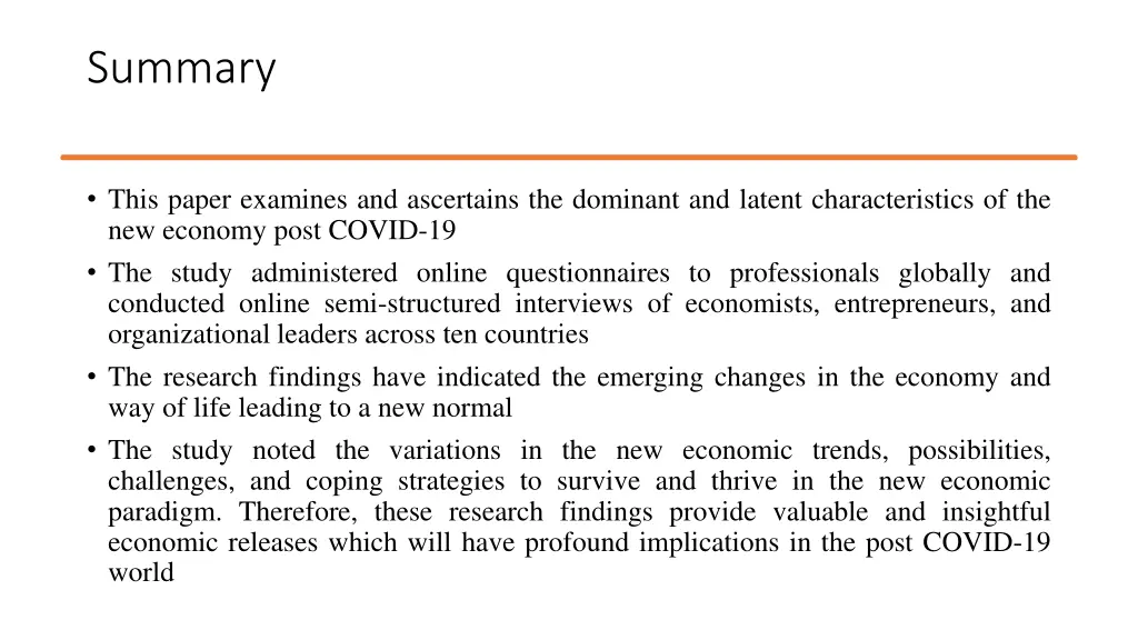 summary