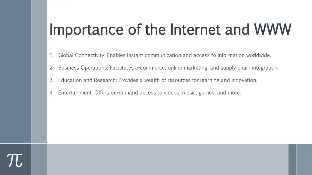 importance of the internet and www importance