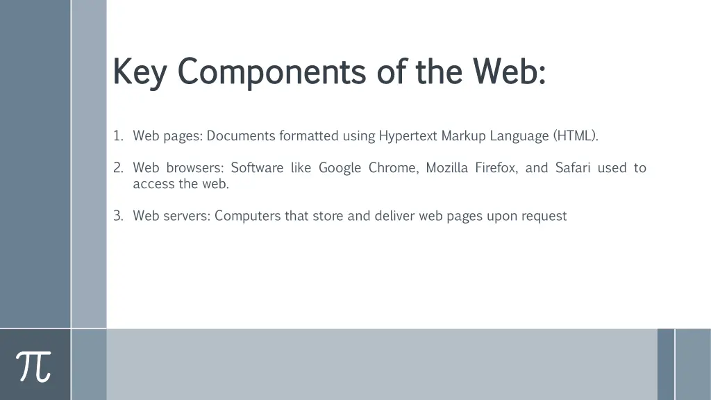 key components of the web key components