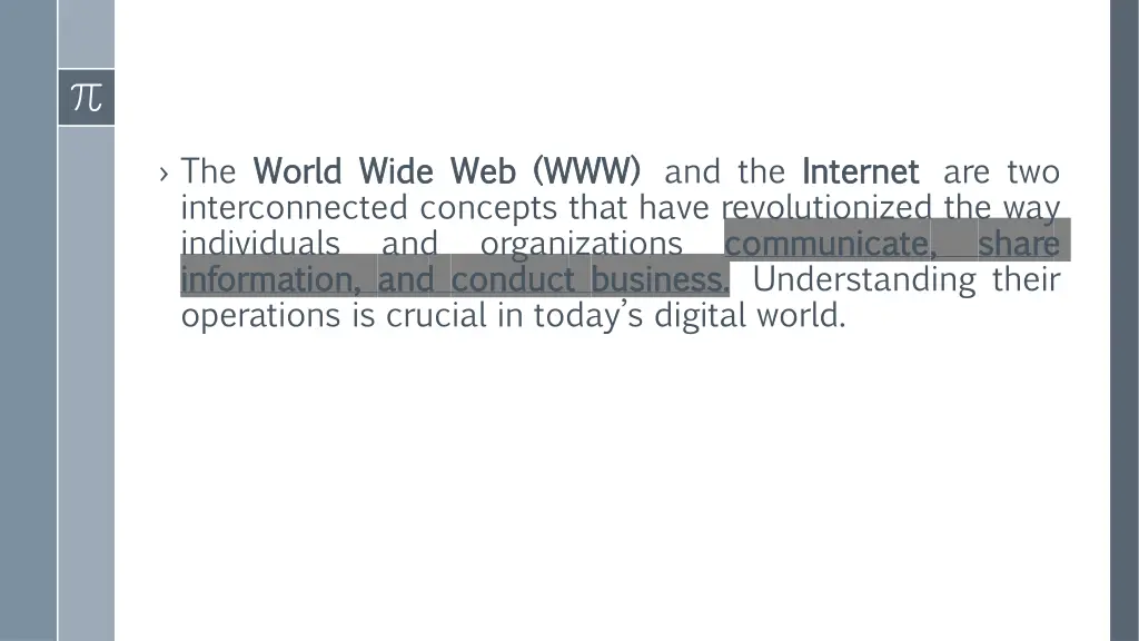 the world interconnected concepts that have