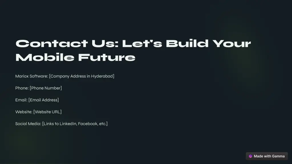 contact us let s build your mobile future