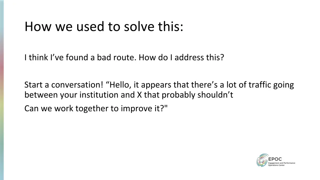 how we used to solve this