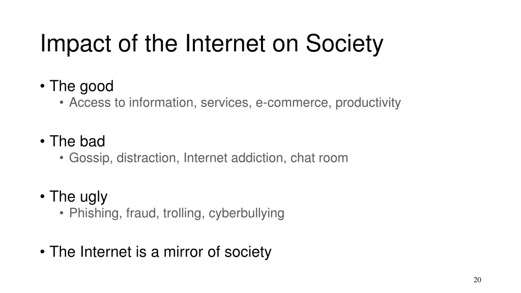 impact of the internet on society