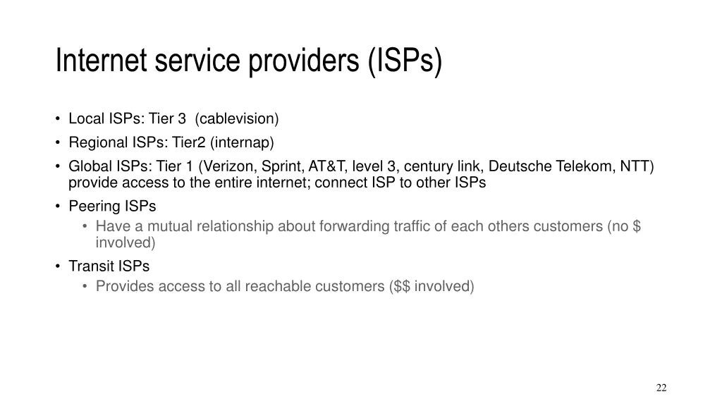 internet service providers isps