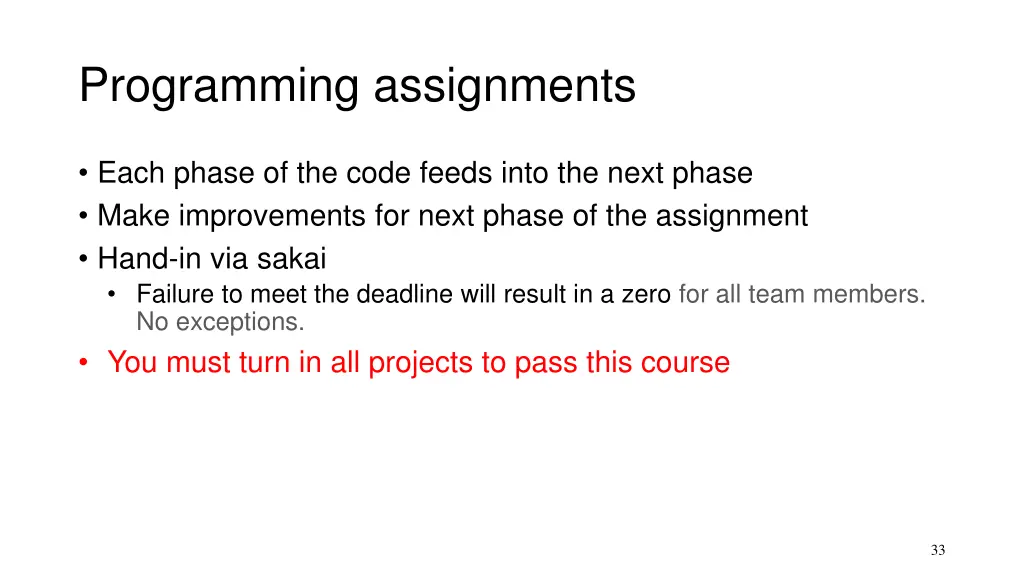 programming assignments 1