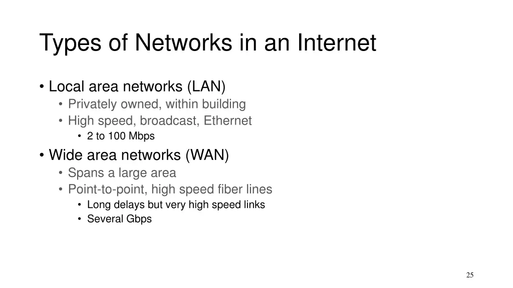 types of networks in an internet