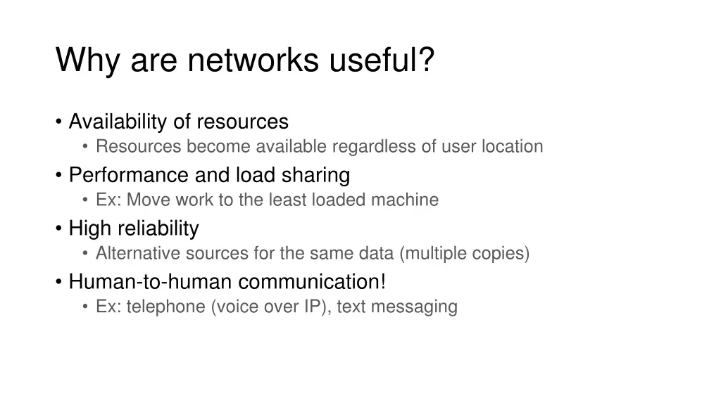 why are networks useful