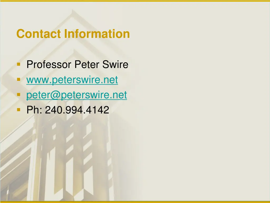 contact information