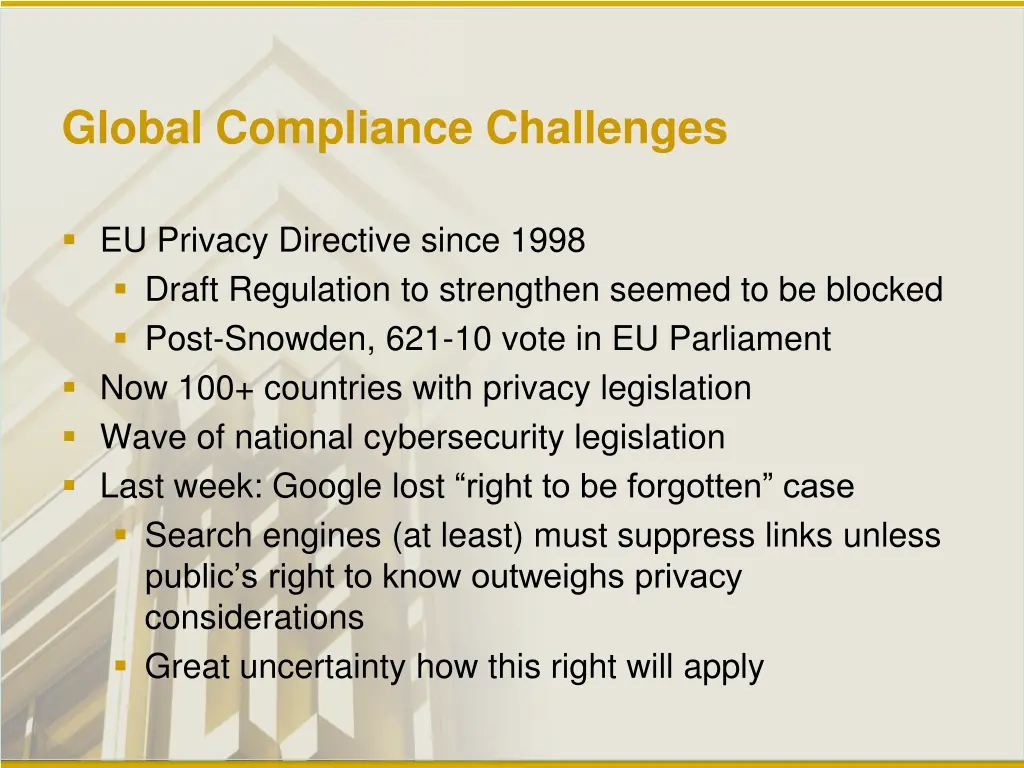 global compliance challenges