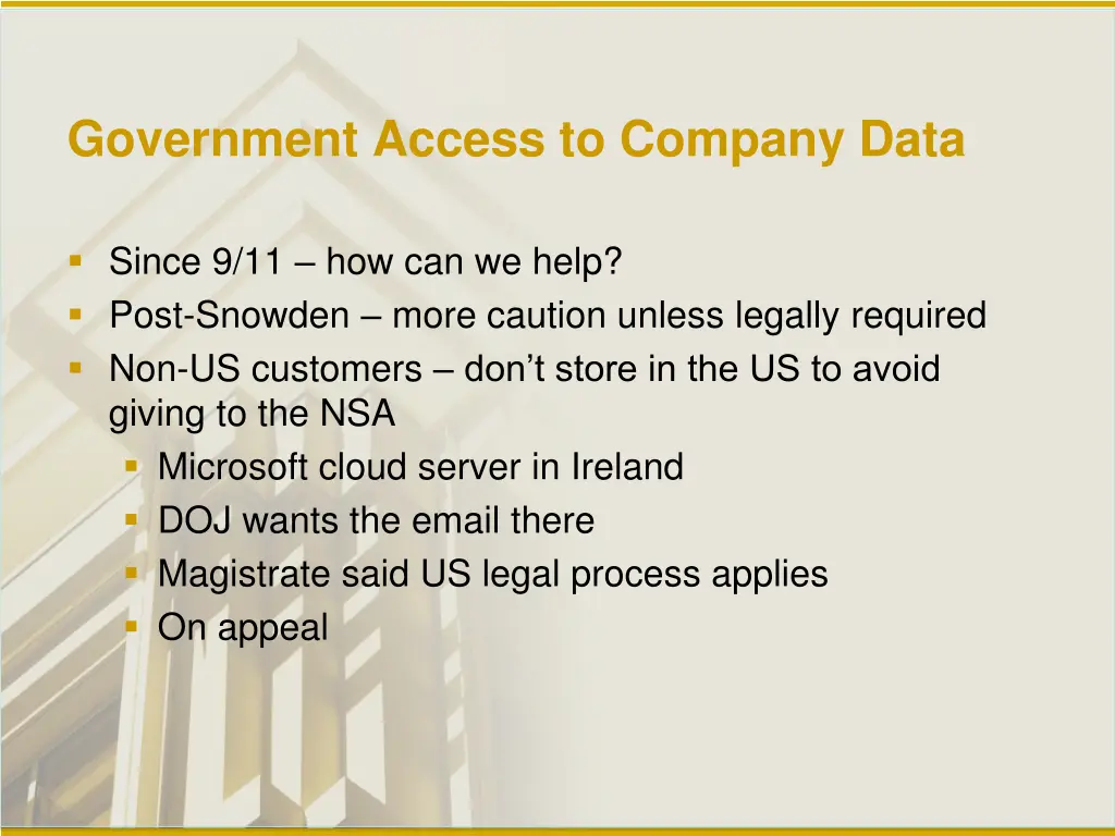 government access to company data