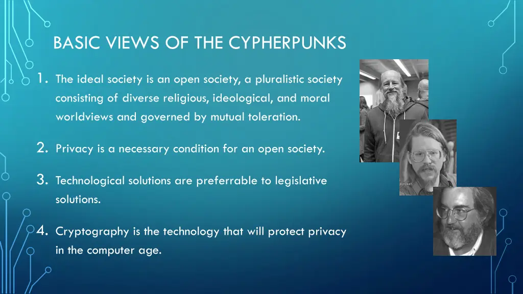 basic views of the cypherpunks