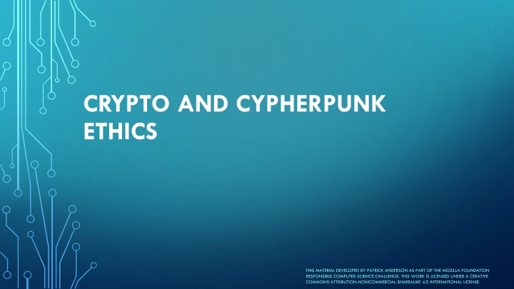crypto and cypherpunk ethics