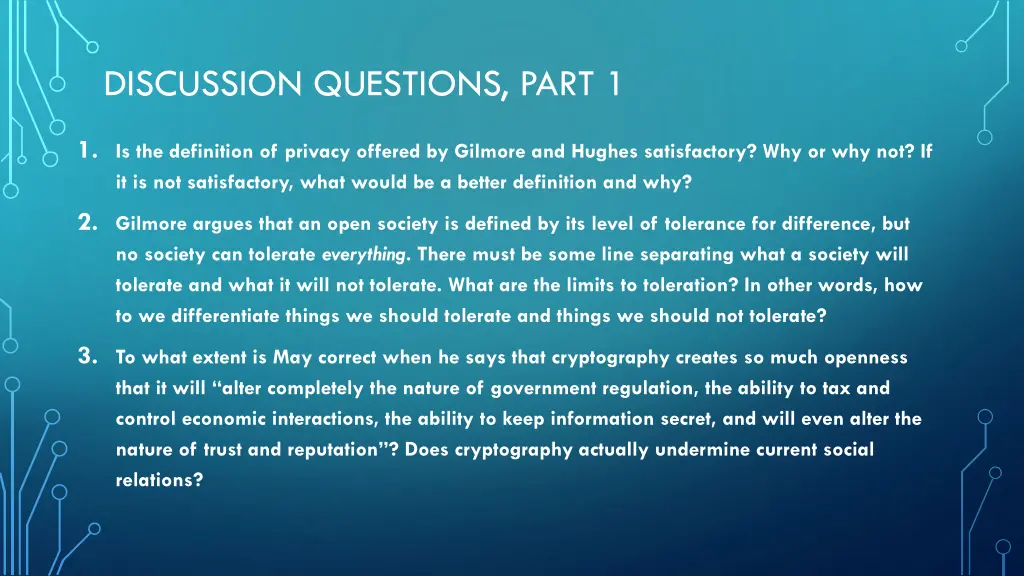 discussion questions part 1