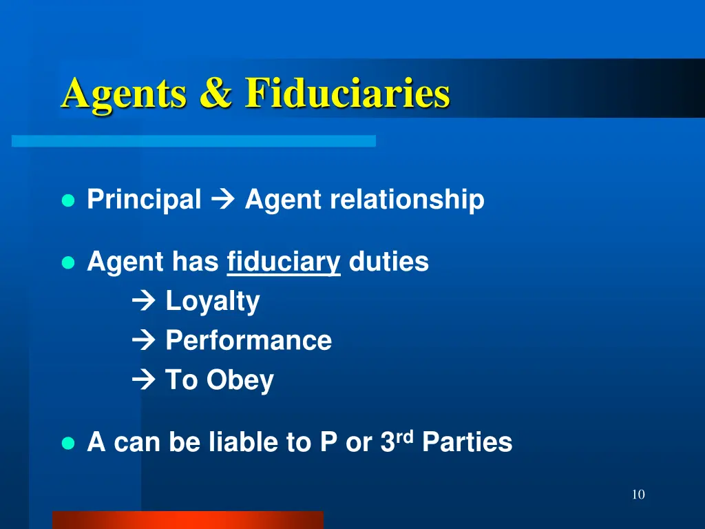 agents fiduciaries