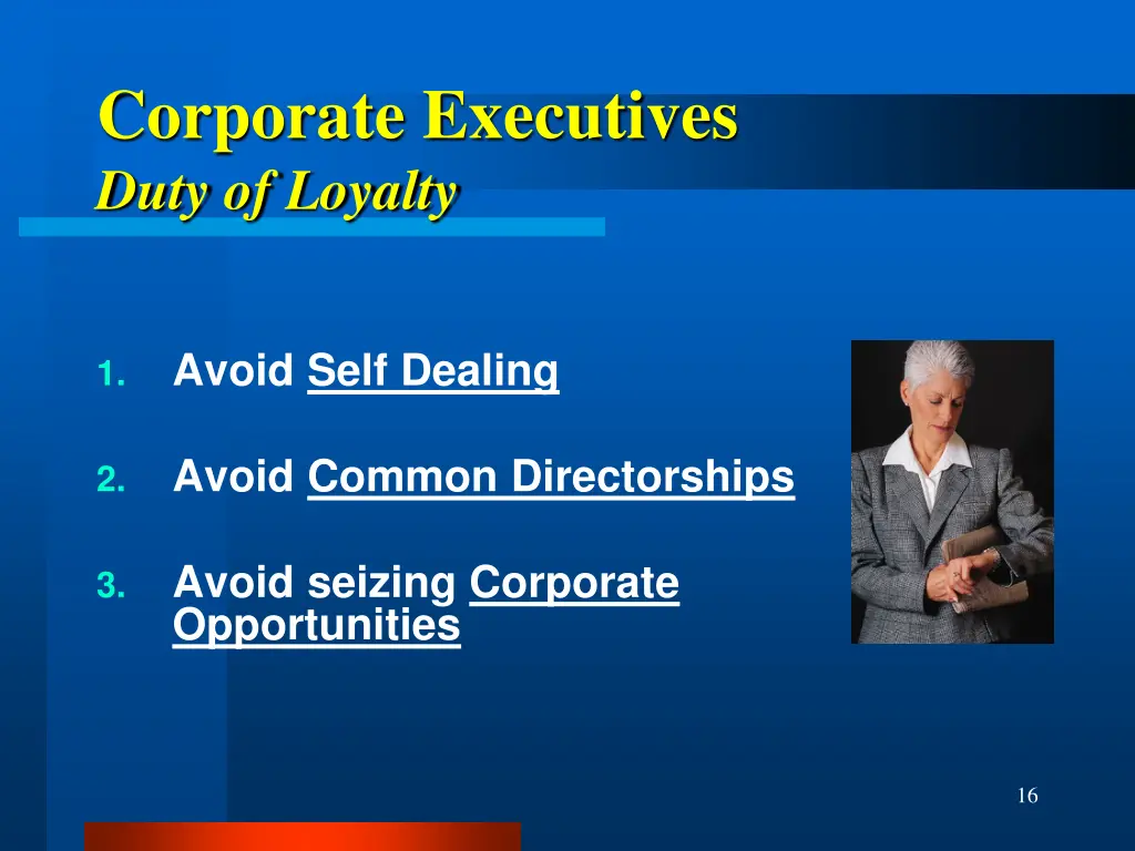 corporate executives duty of loyalty