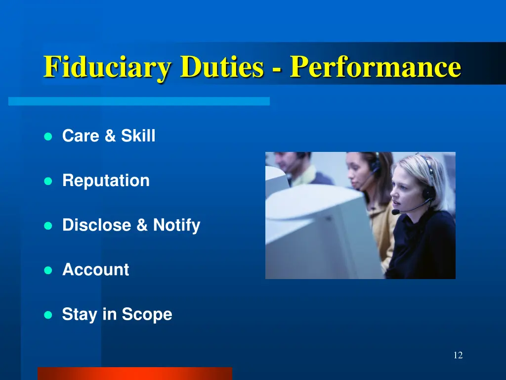 fiduciary duties performance