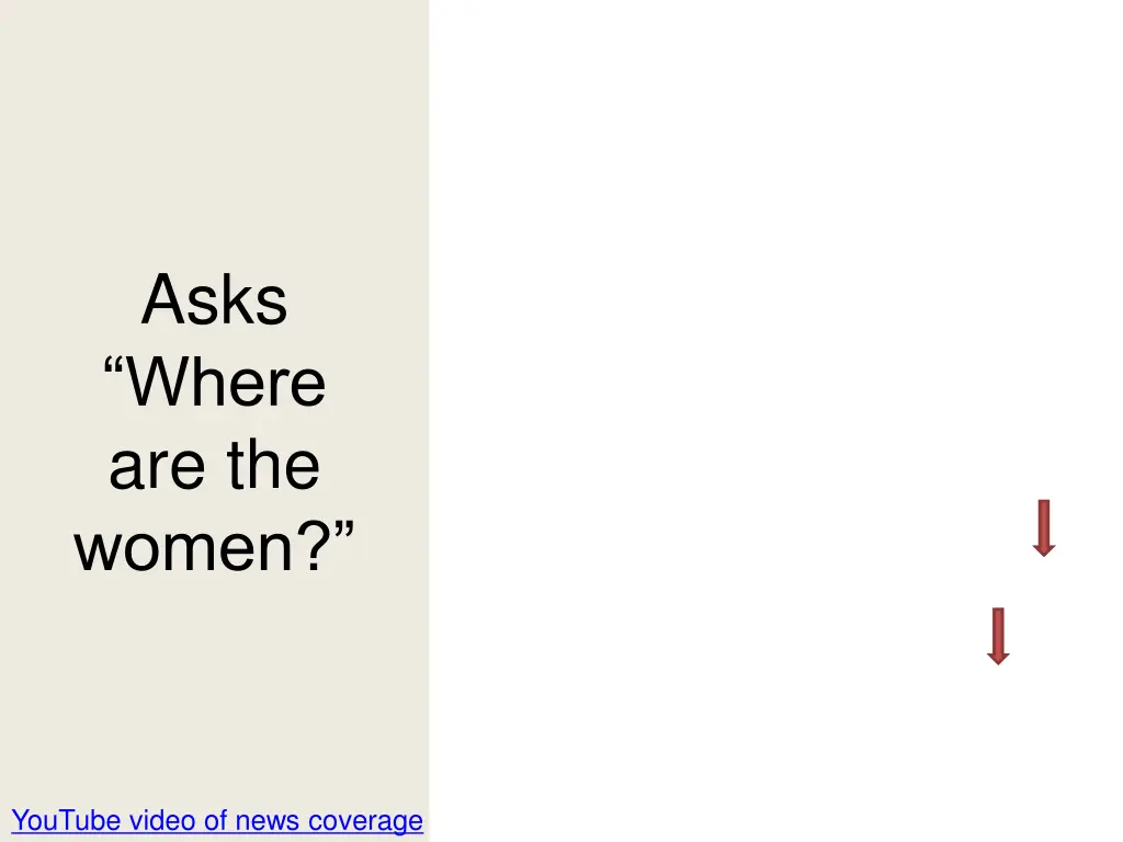 asks where are the women