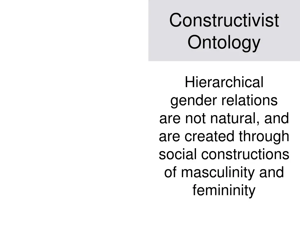constructivist ontology