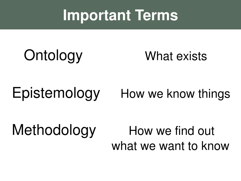 important terms