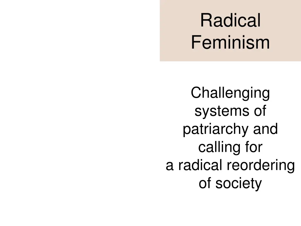radical feminism
