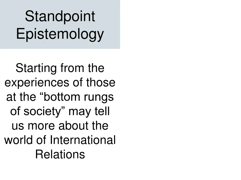 standpoint epistemology
