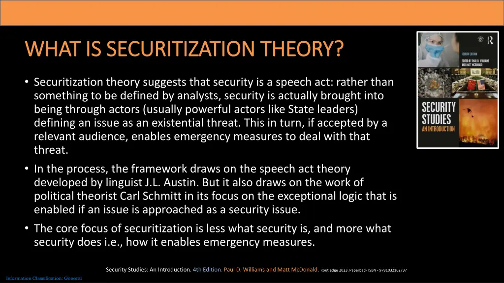 what is securitization theory what