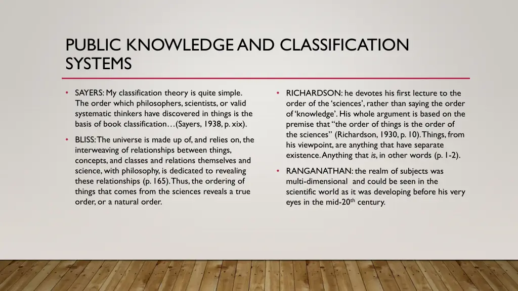public knowledge and classification systems 1