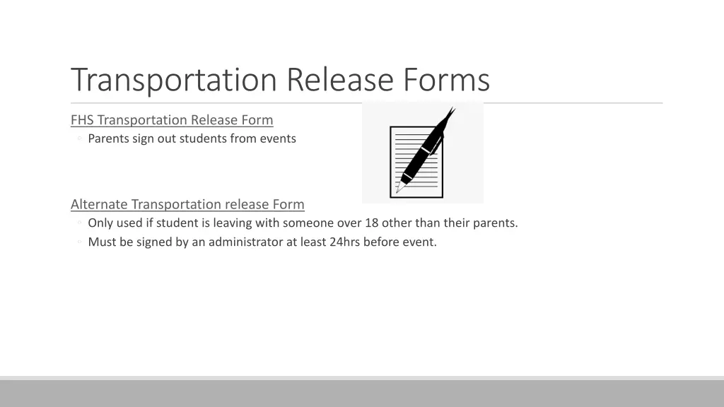 transportation release forms