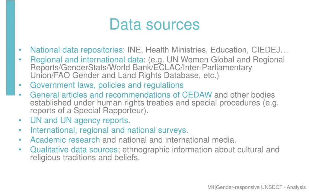 data sources