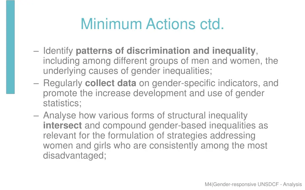 minimum actions ctd