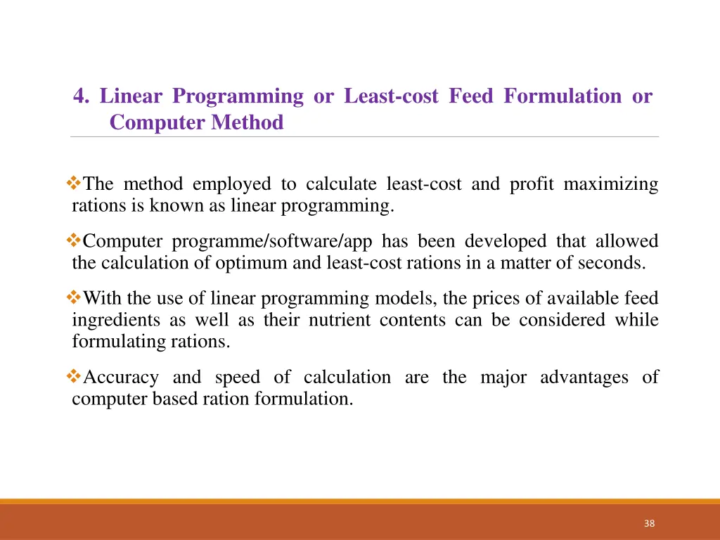 4 linear programming or least cost feed