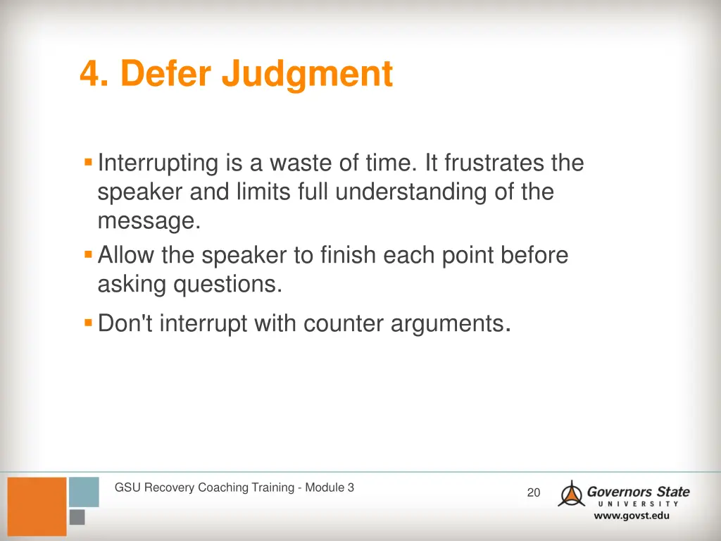 4 defer judgment