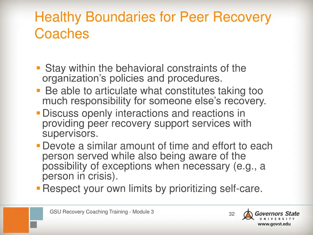 healthy boundaries for peer recovery coaches