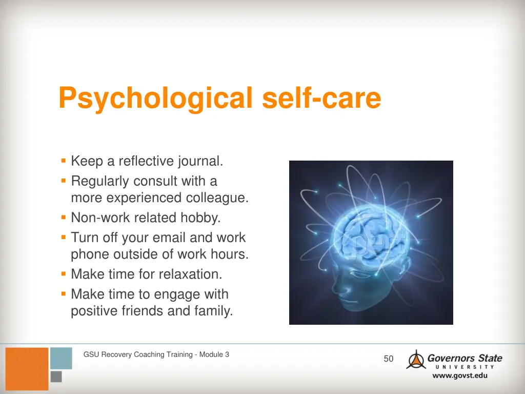 psychological self care