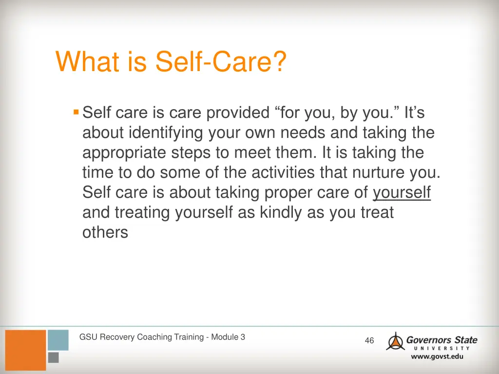 what is self care
