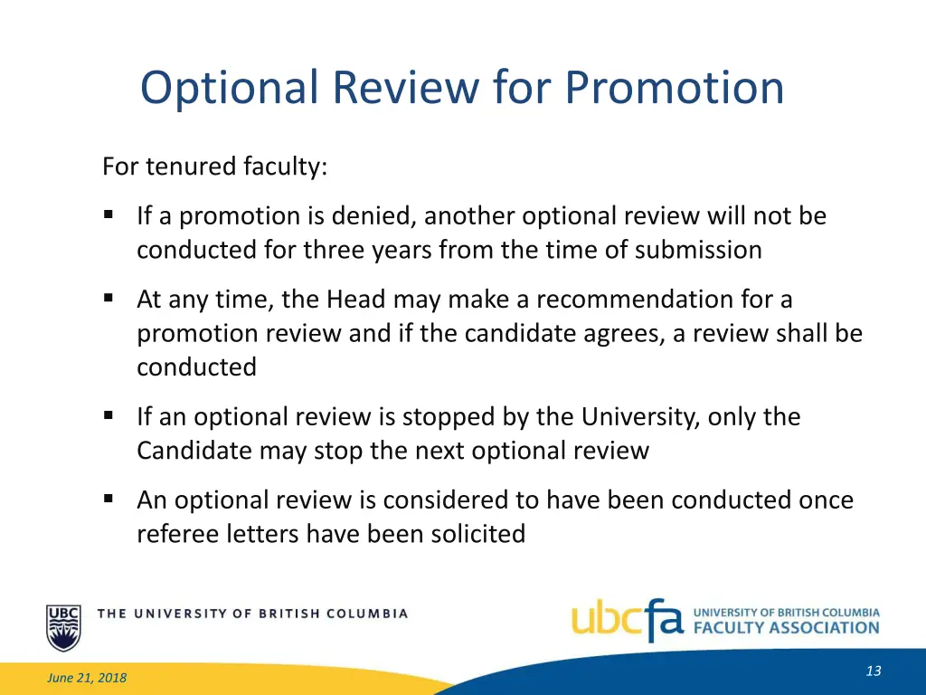 optional review for promotion 1