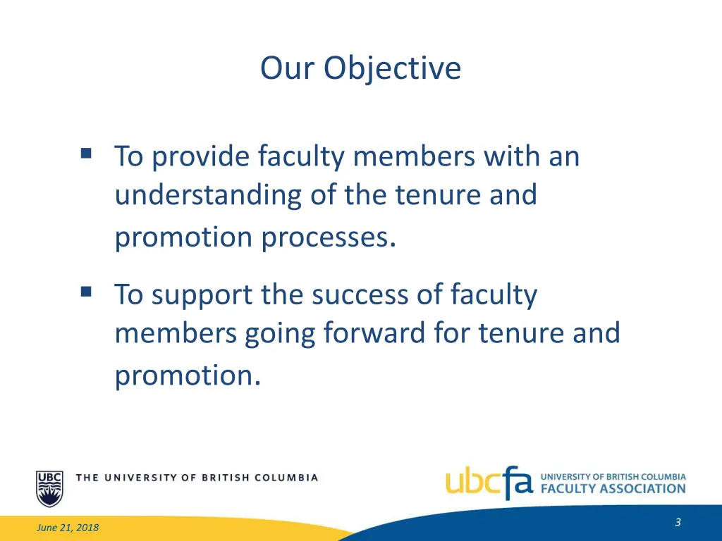our objective