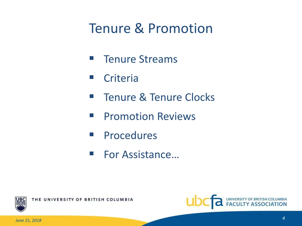tenure promotion