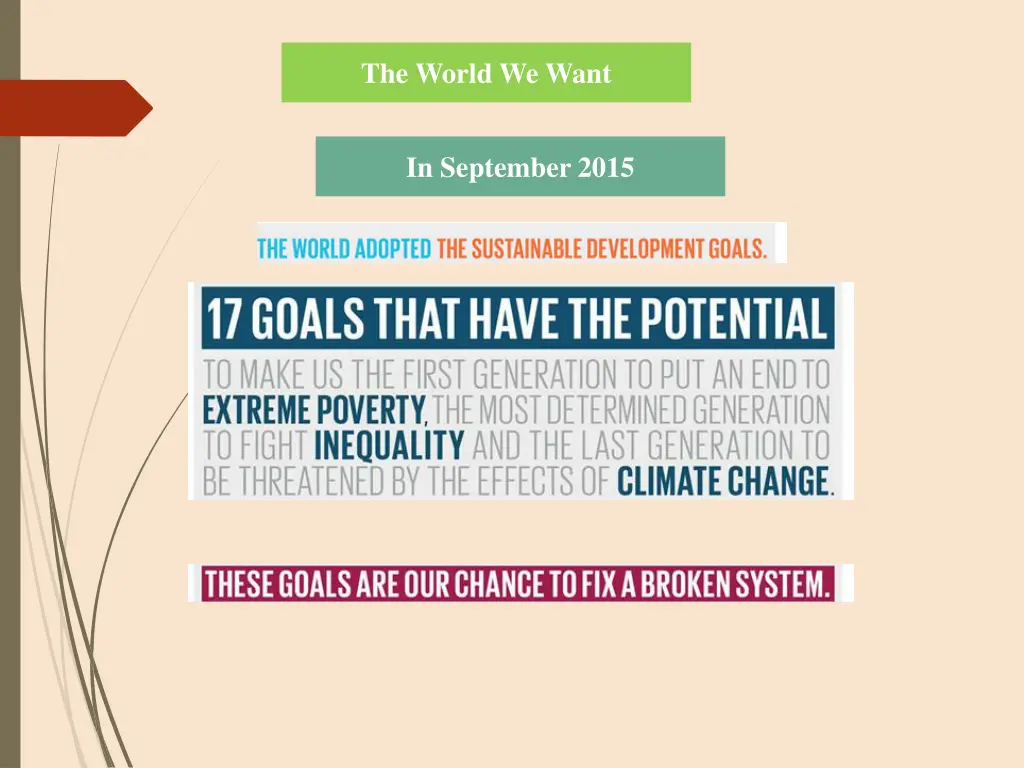 the world we want
