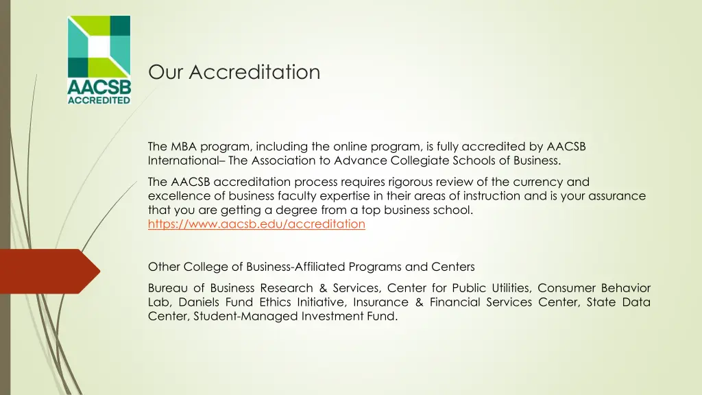 our accreditation
