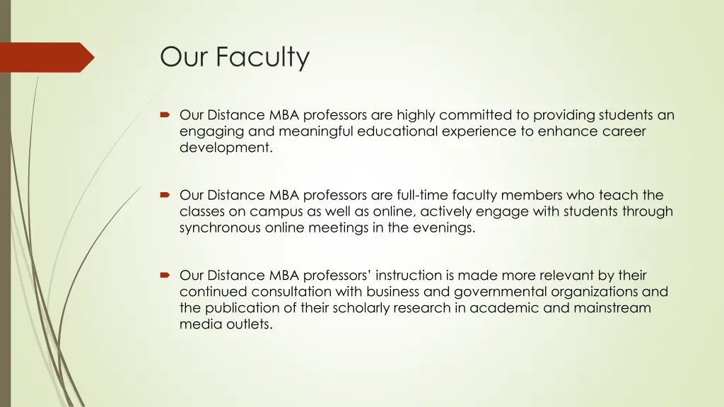 our faculty