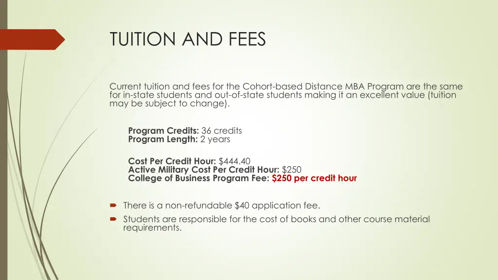 tuition and fees