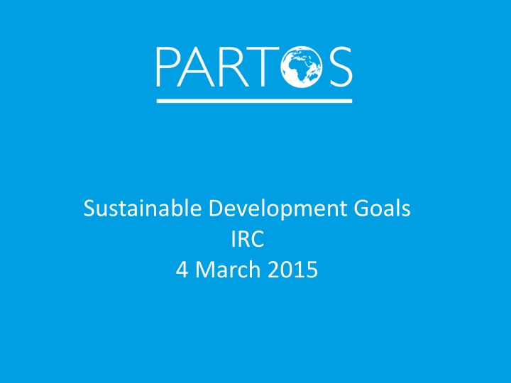 sustainable development goals irc 4 march 2015
