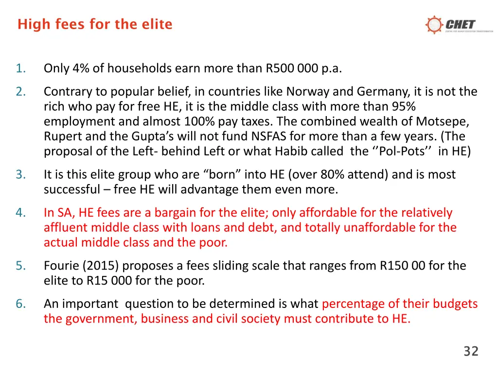 high fees for the elite