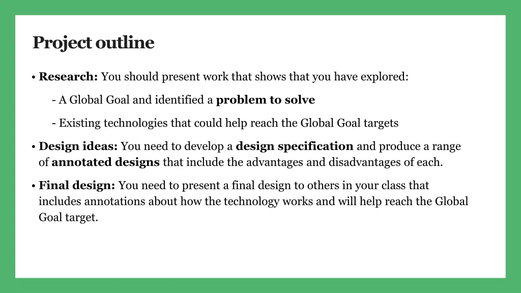project outline